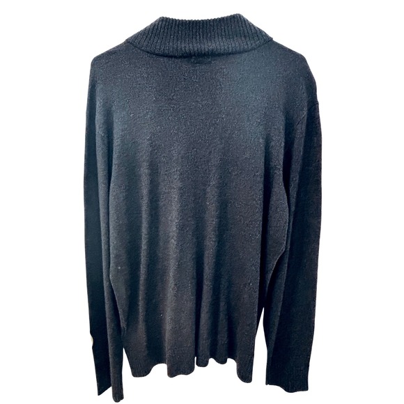 Smartwool Mens Merino Wool Blend Quarter Zip Sweater Charcoal Gray Large - Picture 6 of 6